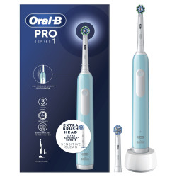 Spazzolino elettrico oral b pro series 1 con 1 testina azzurro/bianco