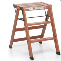 Sgabello domestico foppapedretti in legno tialzo noce