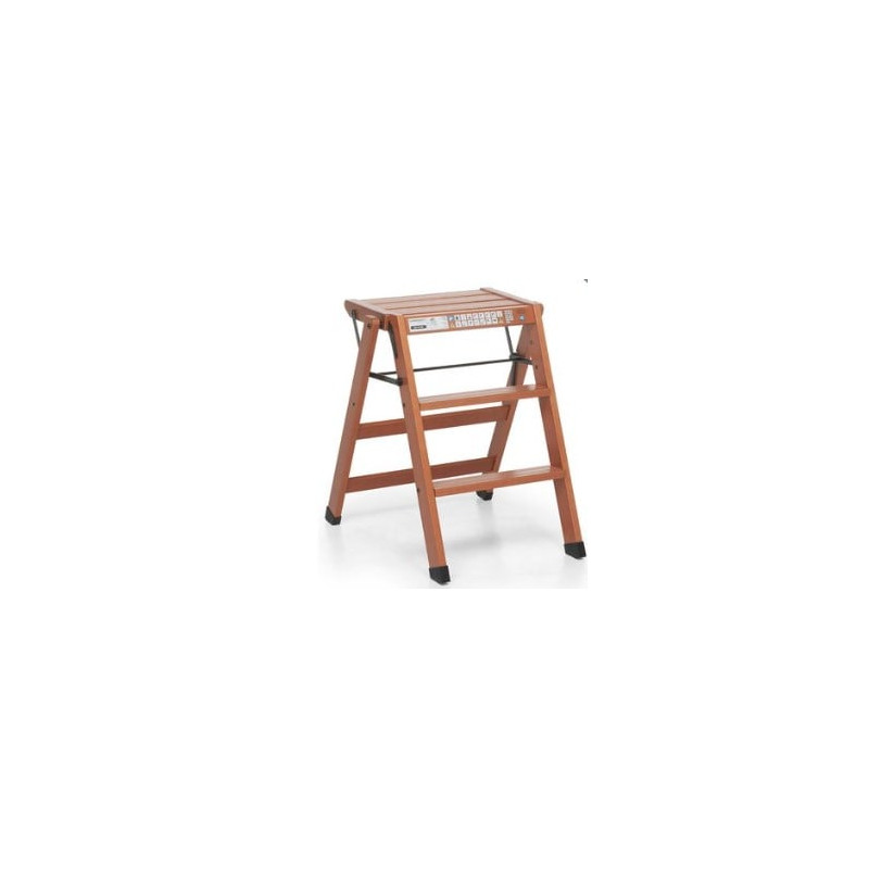 Sgabello domestico foppapedretti in legno tialzo noce