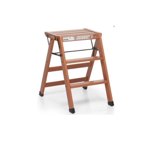 Sgabello domestico foppapedretti in legno tialzo noce