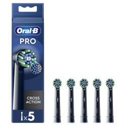 Testine di ricambio spazzolino oral-b pro cross action 5pz nero
