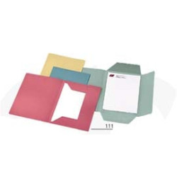 Cartellina a 3 lembi cartotecnica del garda 50pz giallo [111-gi]