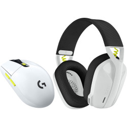 Set da gaming logitech wireless gaming combo cuffie con mouse bianco/nero