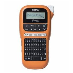 Etichettatrice brother pt-e110 arancione/nero [pte110u1]