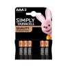 Batteria aaa duracell simply 1.5v monouso alcalina 5pz [lr03/mn2400/s]