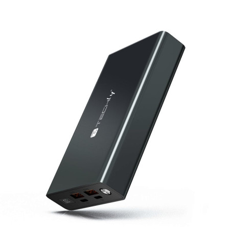 Batteria portatile techly power bank 20000mah nero