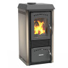 Stufa a legna lincar gioia 470 az in acciaio smaltato ecologic system