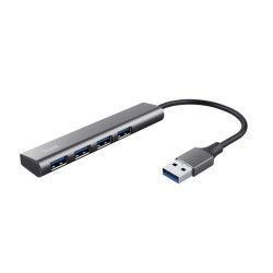 Hub usb trust tipo/a 4porte halyx nero/grigio [24947]