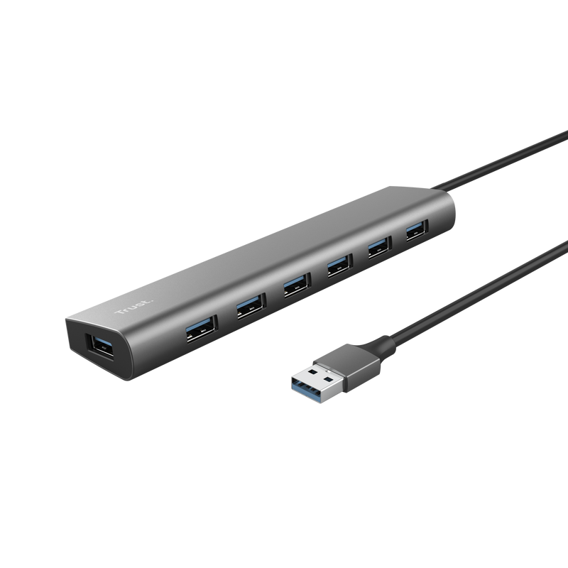 Hub usb trust tipo 3.2 gen1 7porte grigio [24967]