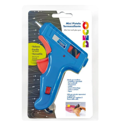 Pistola colla cwr a caldo 220v 20w blu [12557a]
