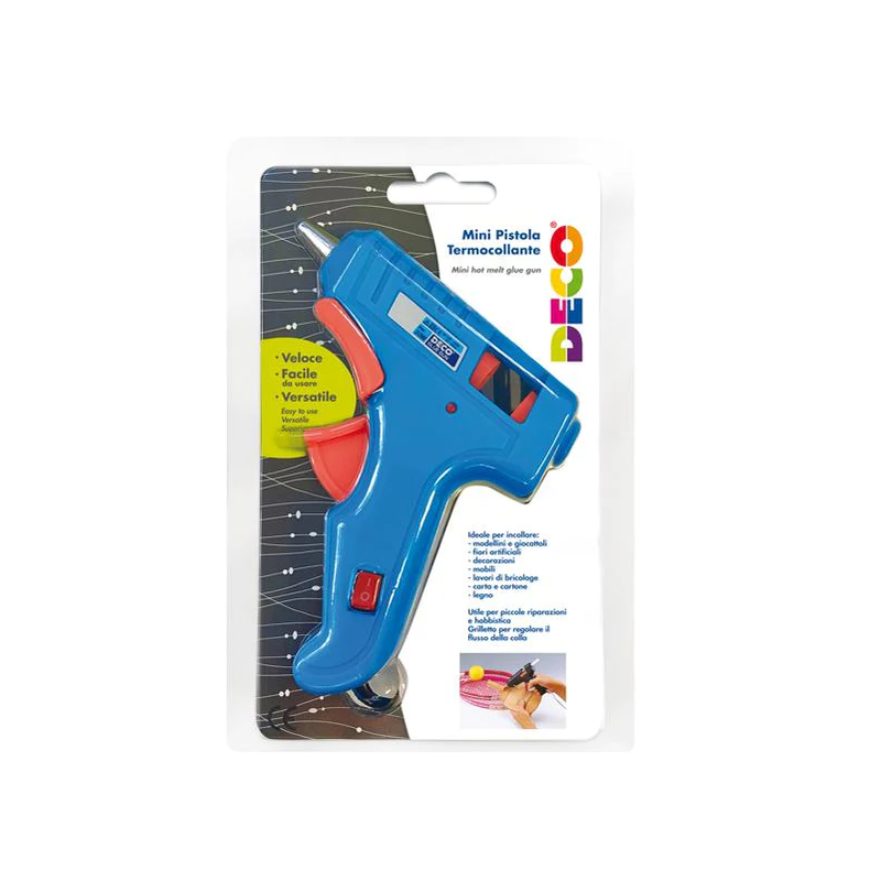 Pistola colla cwr a caldo 220v 20w blu [12557a]