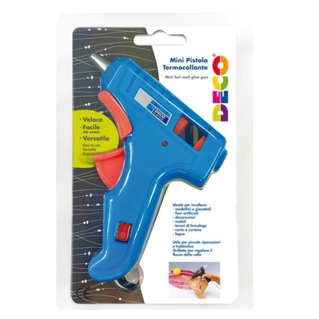 Pistola colla cwr a caldo 220v 20w blu [12557a]