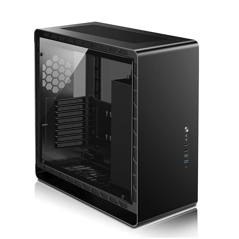 Case jonsbo umx6s e-atx midi-tower vetro temperato nero