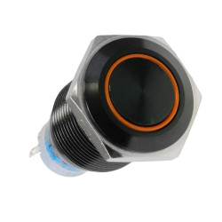 Interruttore antivandalismo lamptron 16mm blackline/arancione