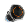 Interruttore antivandalismo lamptron 16mm blackline/arancione