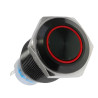 Interruttore antivandalismo lamptron 19mm blackline/rosso