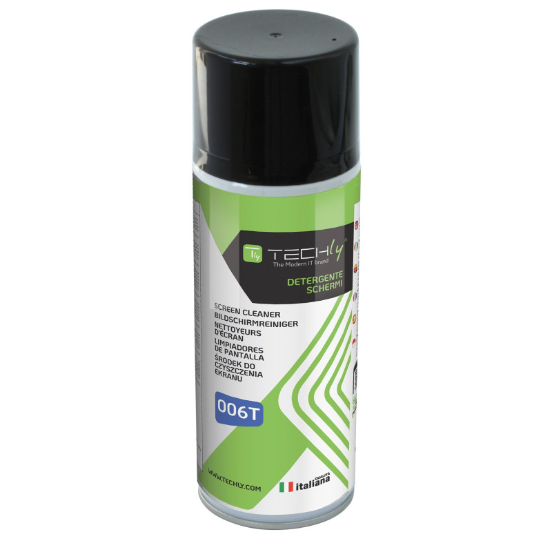 Detergente schermi techly pulitore schiumoso 400ml [366211]