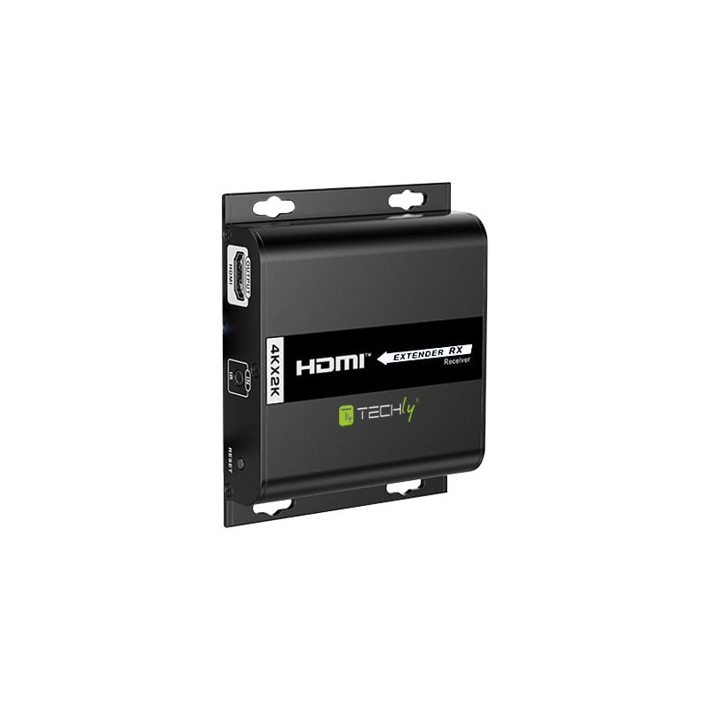 Ricevitore aggiuntivo techly per extender hdmi poe 4k uhd 30hz nero