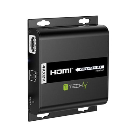 Ricevitore aggiuntivo techly per extender hdmi poe 4k uhd 30hz nero