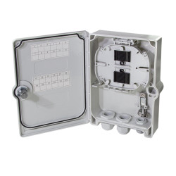 Scatola di giunzione logilink fibra ottica ftth/fttb 24x lc grigio