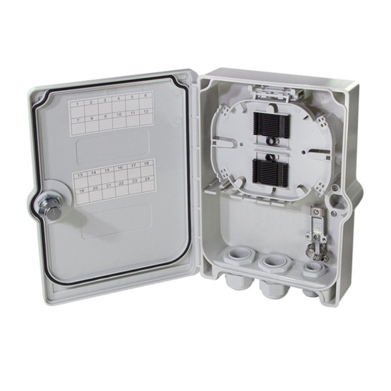 Scatola di giunzione logilink fibra ottica ftth/fttb 24x lc grigio
