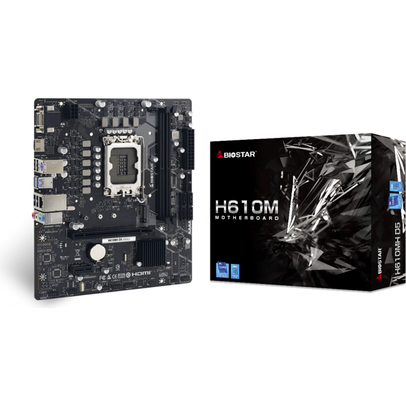 Scheda madre biostar h610mh d5 lga1700 m.2 matx 2ddr5 [h610mh d5]