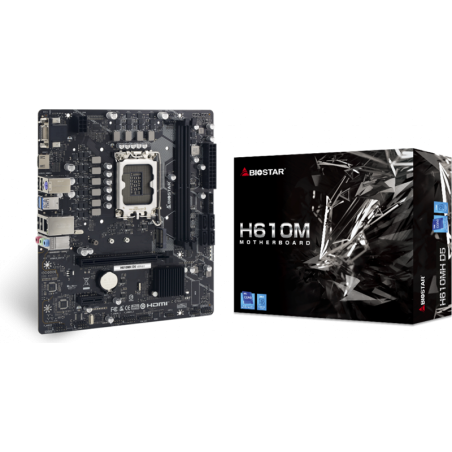 Scheda madre biostar h610mh d5 lga1700 m.2 matx 2ddr5 [h610mh d5]