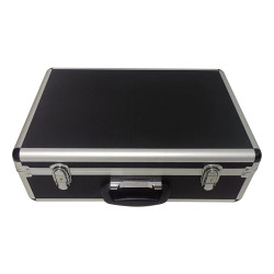 Valigetta portautensili techly alluminio 460x330x150mm nero/argento