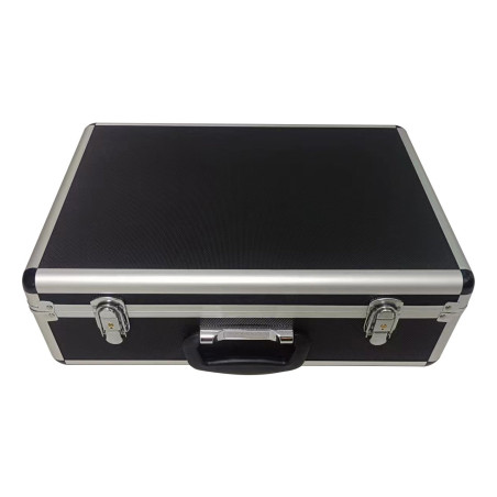 Valigetta portautensili techly alluminio 460x330x150mm nero/argento