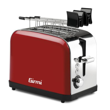 tostapane girmi tp5702 toaster 800w rosso/argento [tp5702]