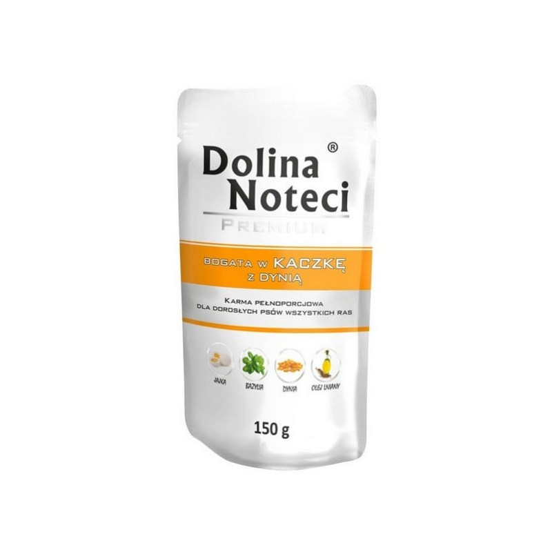 Mangime umido dolina noteci premium per cani anatra con zucca 150g