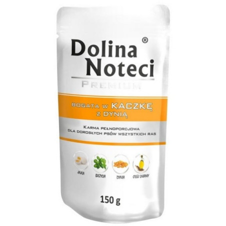 Mangime umido dolina noteci premium per cani anatra con zucca 150g