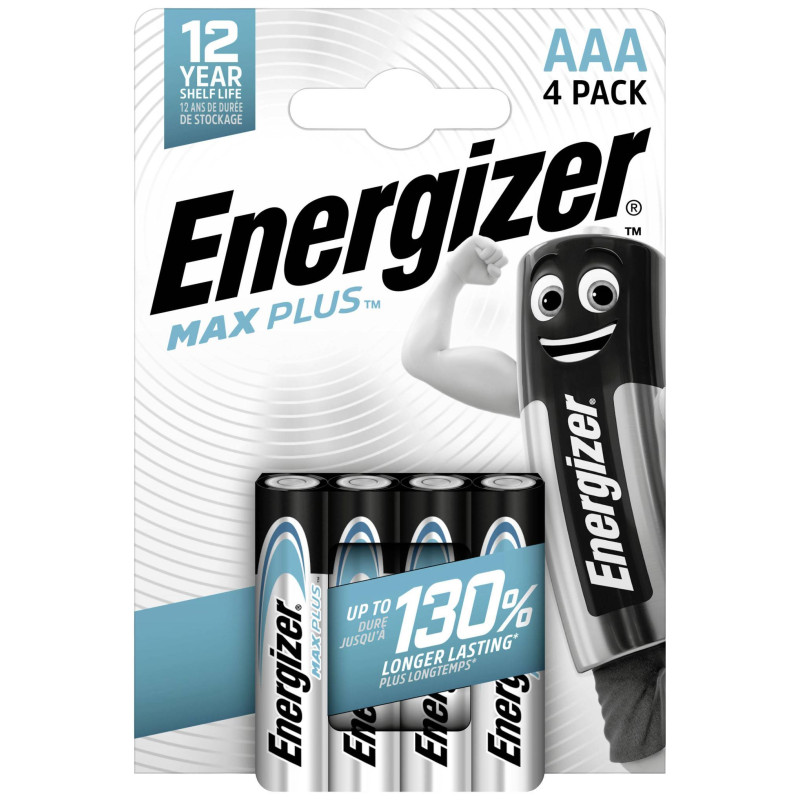 Batteria aaa energizer max plus 1.5v monouso alcalina 4pz [437468]