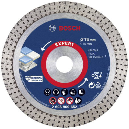 Disco da taglio bosch expert diamantato per concreto 76x10mm [2608900652]