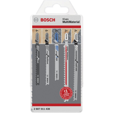 Set lama bosch per seghetto alternativo multimateriale 15pz [2607011438]