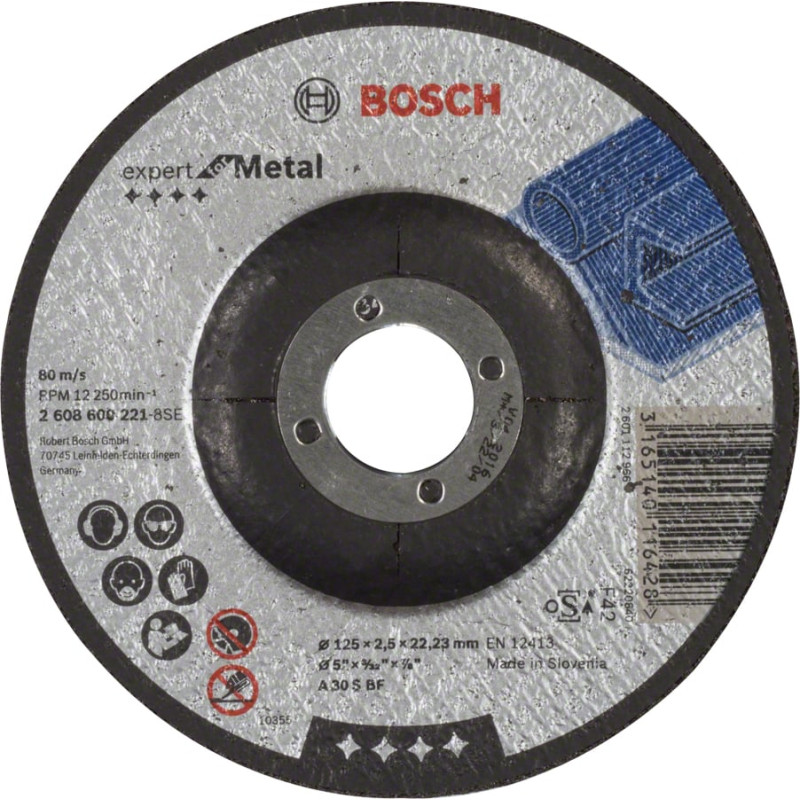 Disco da taglio bosch expert for metal a 30 s bf 180x3mm grigio [2608600316]