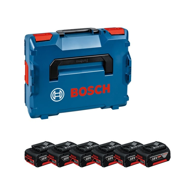 Batteria per elettroutensile bosch 6xgba 18v 4.0ah 6pz blu/nero [1600a02a2s]