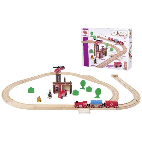 Set da gioco eichhorn bahn vigili del fuoco multicolore 33pz [100006205]