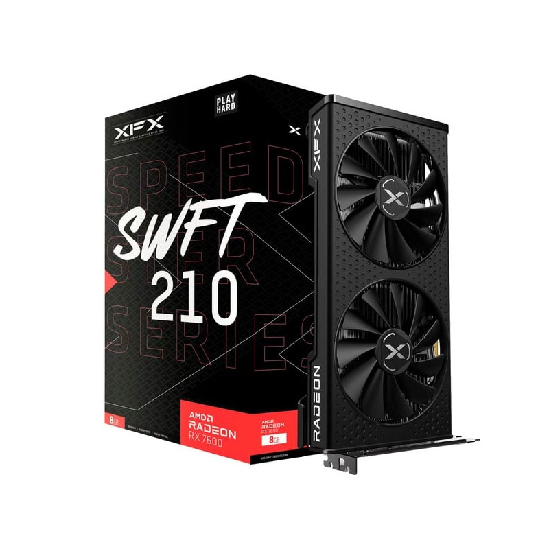 Scheda video amd xfx radeon rx 7600 speedster swft210 core 8gb gddr6