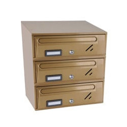 Casellario postale acciaio zincato orizzontale 3 posti