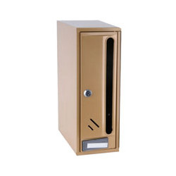 Casellario postale verticale acciaio bronzato 1 posto