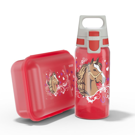 Set portapranzo e bottiglia sigg viva kids cavalli rosa [6017.90]