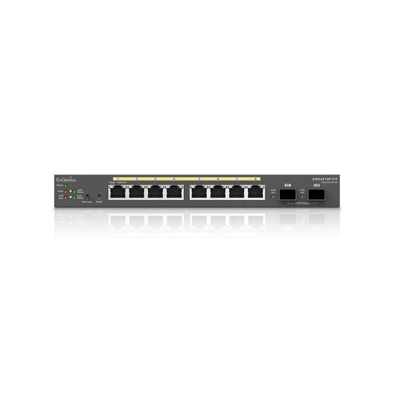 Switch engenius gbe poe gestito l2 8 porte gigabit ethernet 10/100/1000