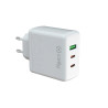 Alimentatore di rete celly da parete 1usb+2usbc/65w bianco [tc3gan65wevowh]