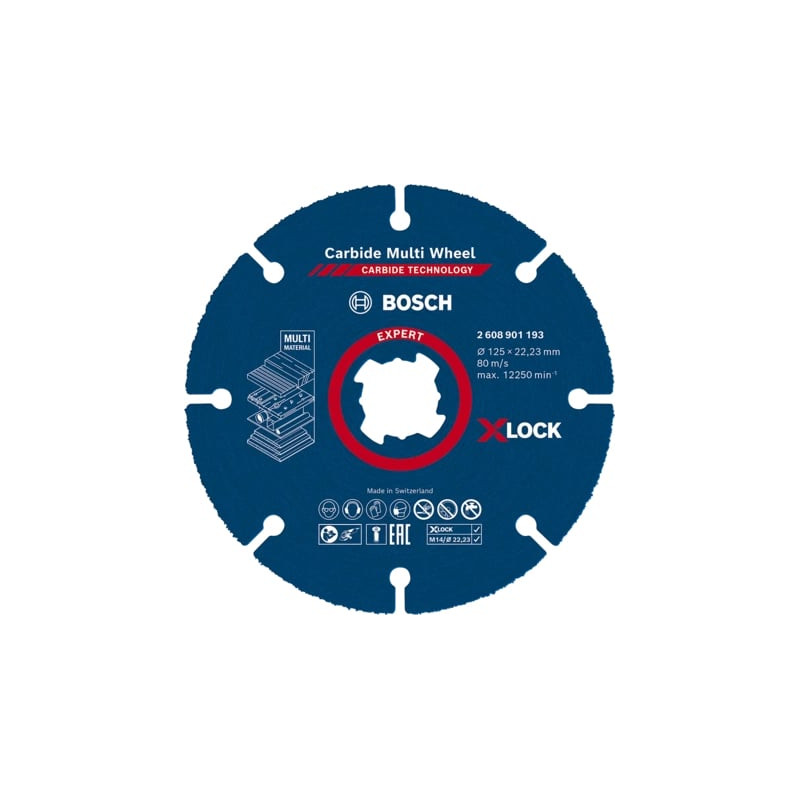Disco da taglio bosch expert x-lock carbide multiwheel [2608901193]
