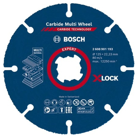 Disco da taglio bosch expert x-lock carbide multiwheel [2608901193]