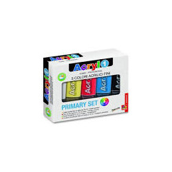 Tubetti di vernice acrilica primo premium 75ml multicolore 5pz [421tatm5]