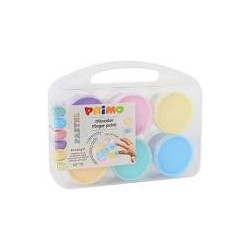 Pittura primo con le dita a colori pastello 100g multicolore 6pz