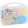 Pittura primo con le dita a colori pastello 100g multicolore 6pz