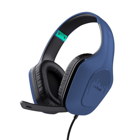 Cuffie trust gxt 415b zirox gaming con microfono blu